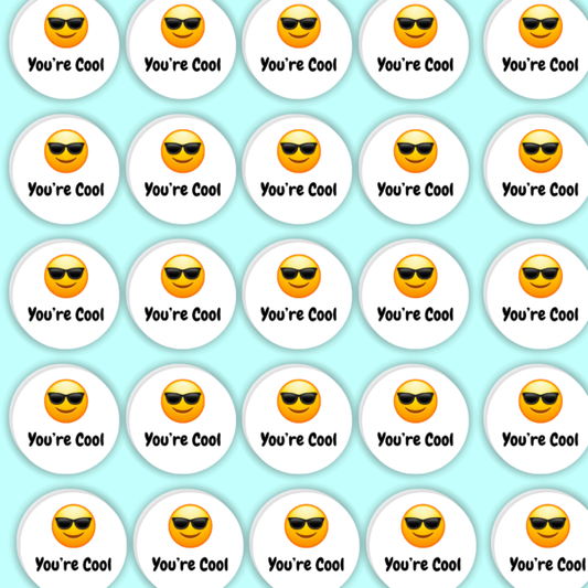 Round Cool Emoji Name Labels