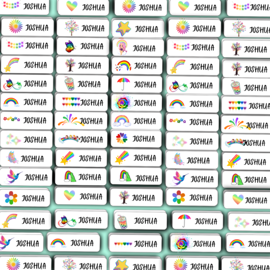 Rainbow Emoji Name Label