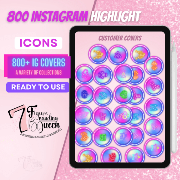 NEON INSTAGRAM HIGHLIGHT ICONS