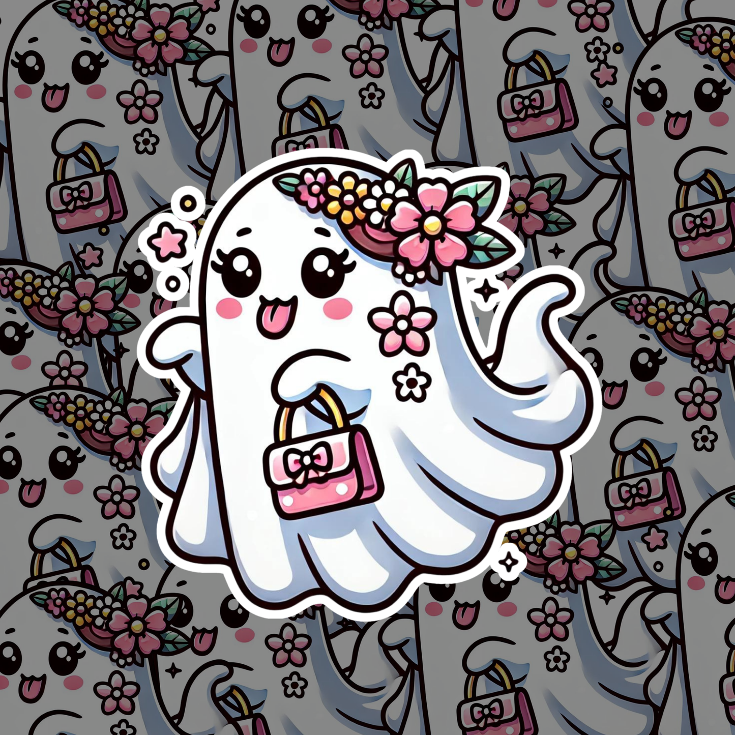 Floral Ghostie Glam Stickers