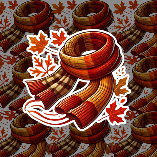 Autumn Cozy Scarf Sticker