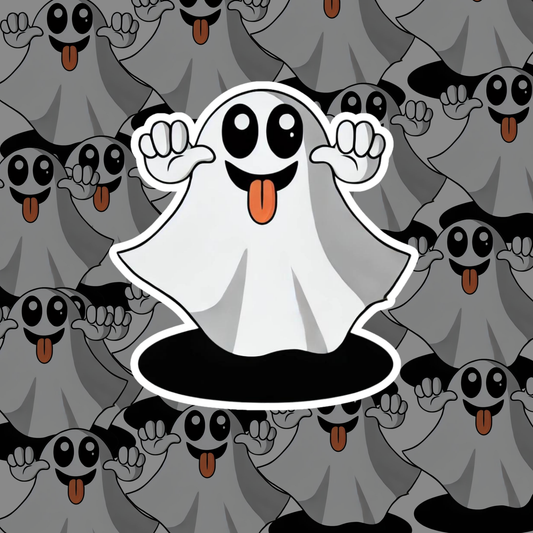 Thumbs Up Ghost Sticker