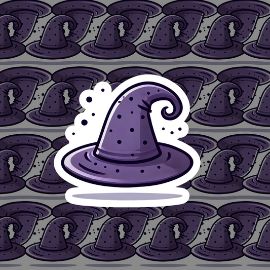 Violet Spell Enchantress Hat Sticker