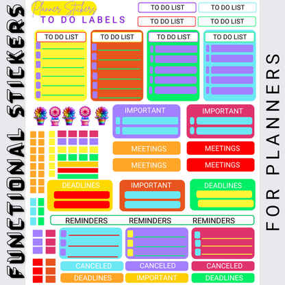 Neon Color Pop Planner Stickers