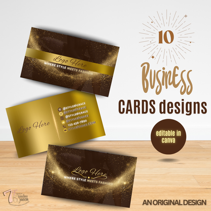 Golden Brown Chic Business Card