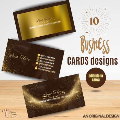 Golden Brown Chic Business Card