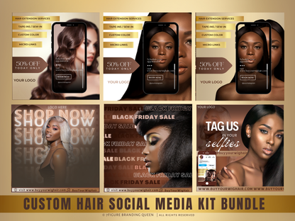 Instagram Hair Promo Template Kit