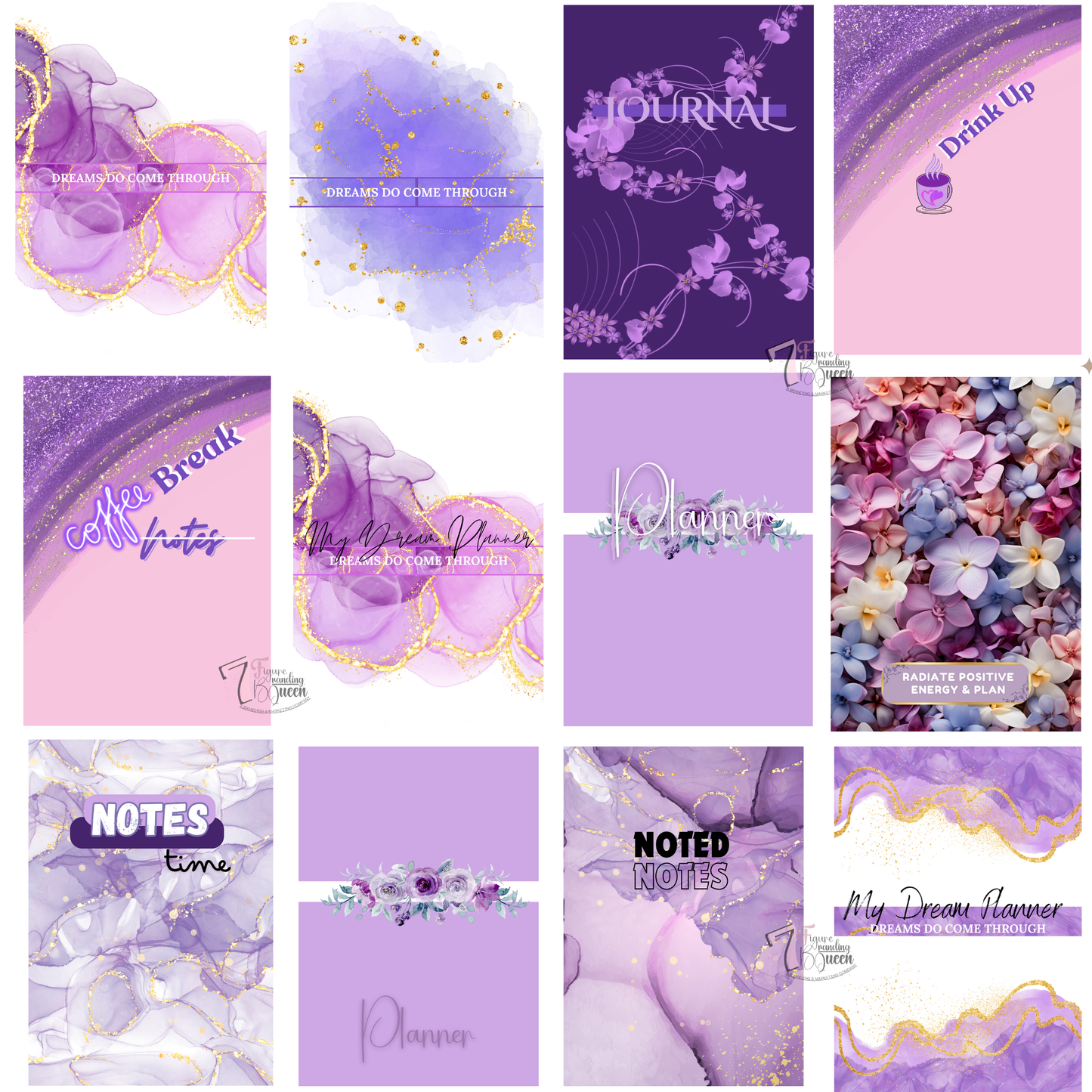 Purple Rain Planner Covers