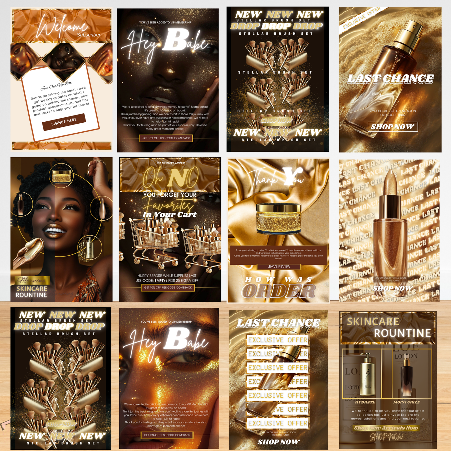 Golden Chocolate Email Templates