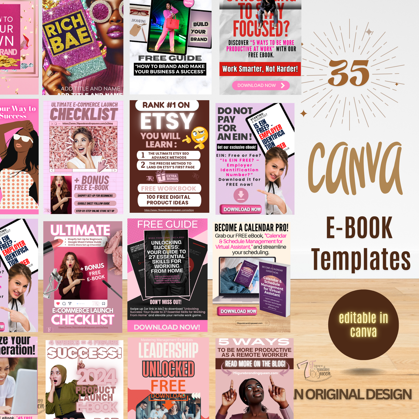 35 Vibrant E-book Template Covers