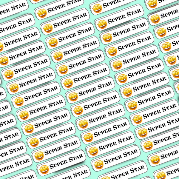 Super Star Emoji Name Label