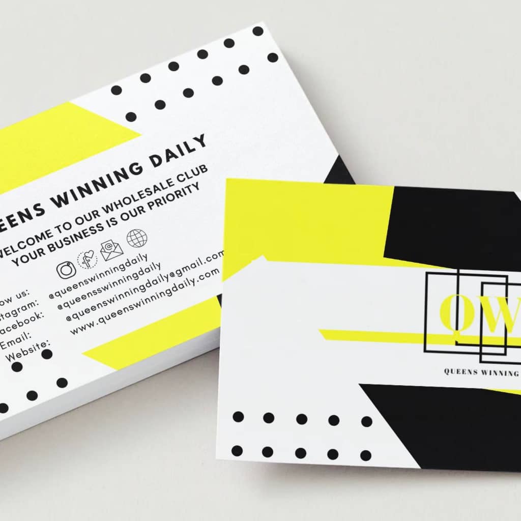 Sleek Yellow Business Card