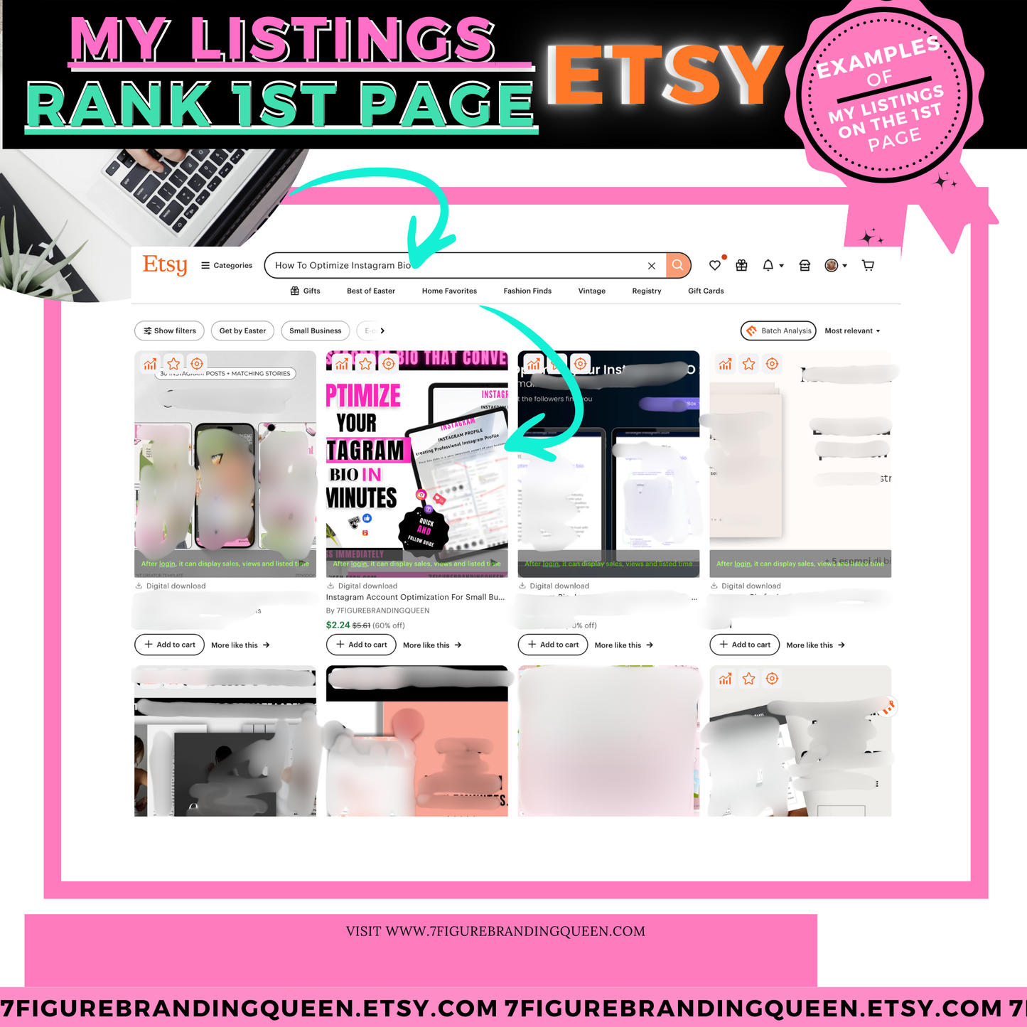 RANK #1 PRECISE METHOD USED TO RANK ON ETSY FIRST PAGE