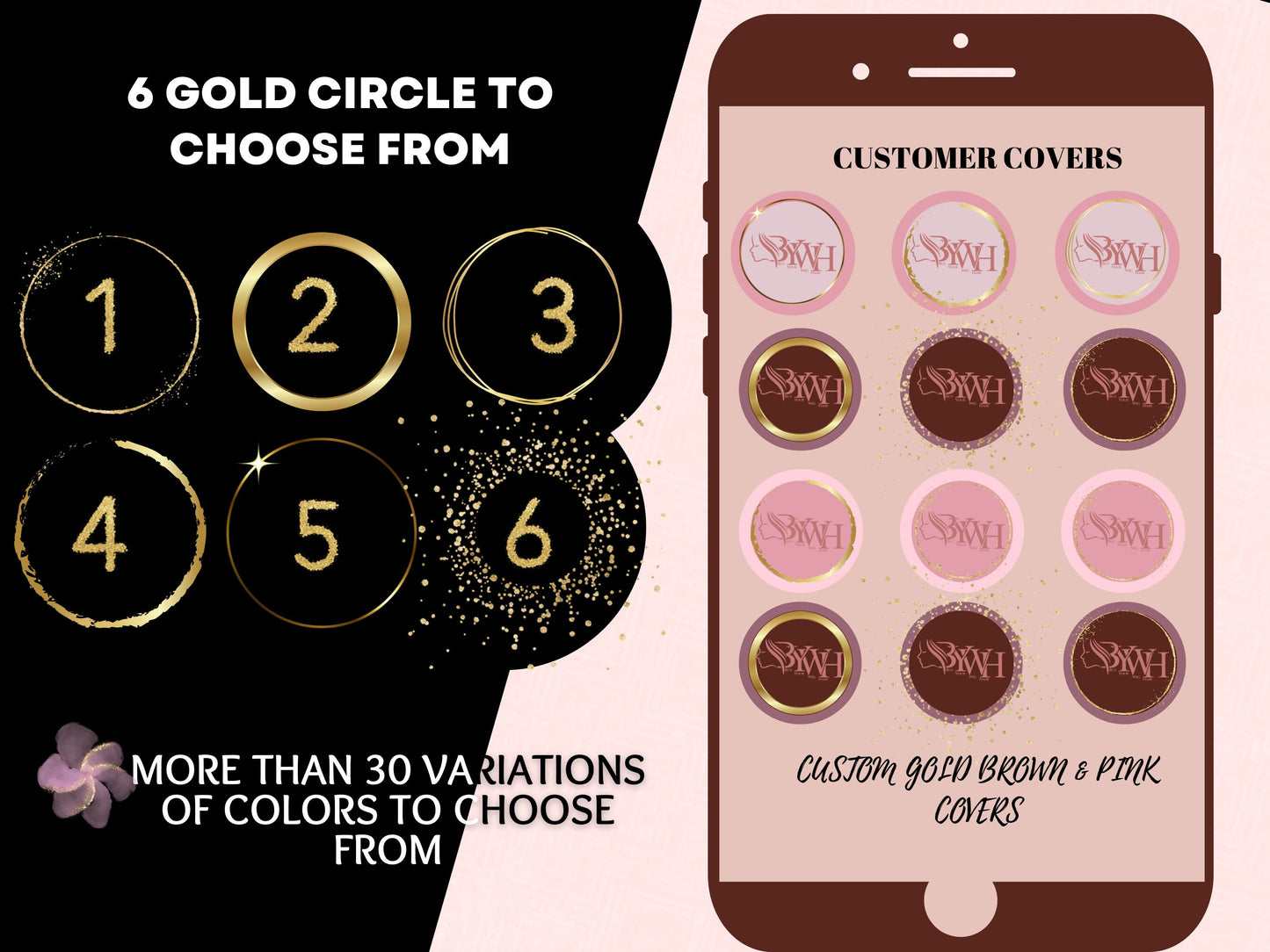 GOLD BLUSH INSTA HIGHLIGHT ICONS