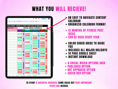 365 SOCIAL MEDIA FITNESS CONTENT IDEA