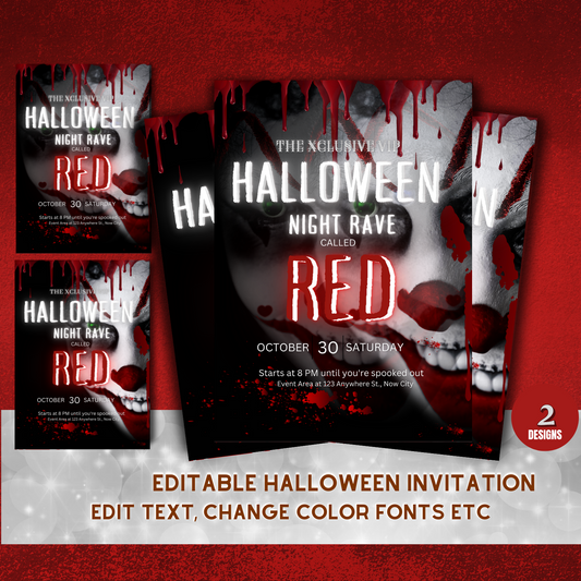 It Bloody Halloween Party Invitation