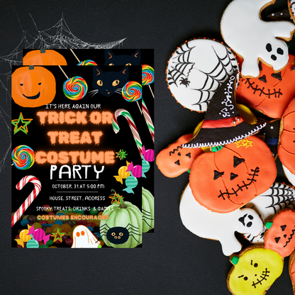 Trick or Treat Halloween Invitation