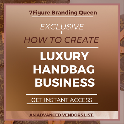 LUXURY HANDBAG BUSINESS +20 FREE VENDORS