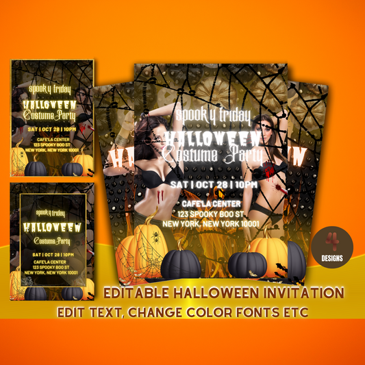 Spooky Friday Halloween Party Invitation