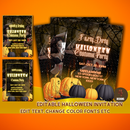 Spooky Friday Halloween Party Invitation