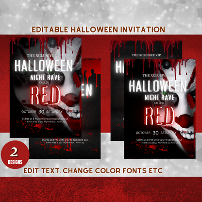 It Bloody Halloween Party Invitation