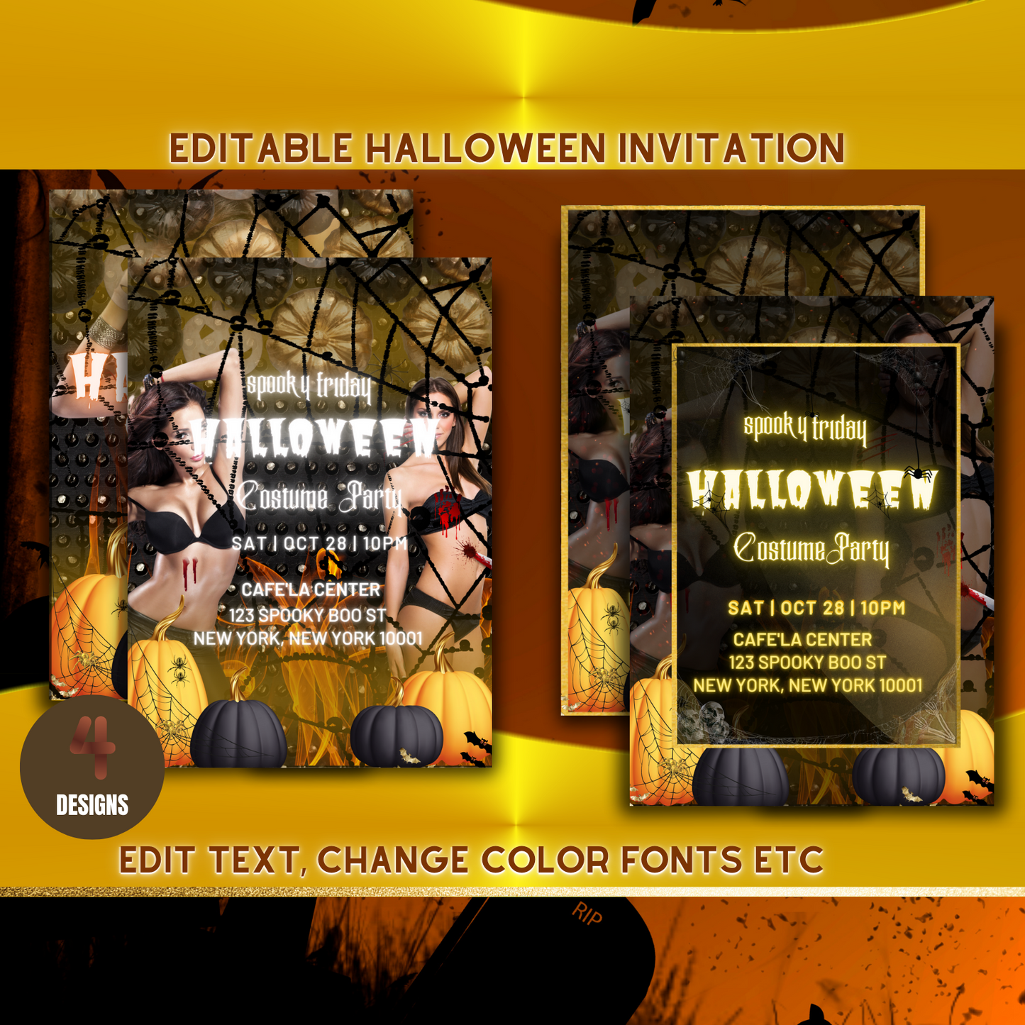 Spooky Friday Halloween Party Invitation