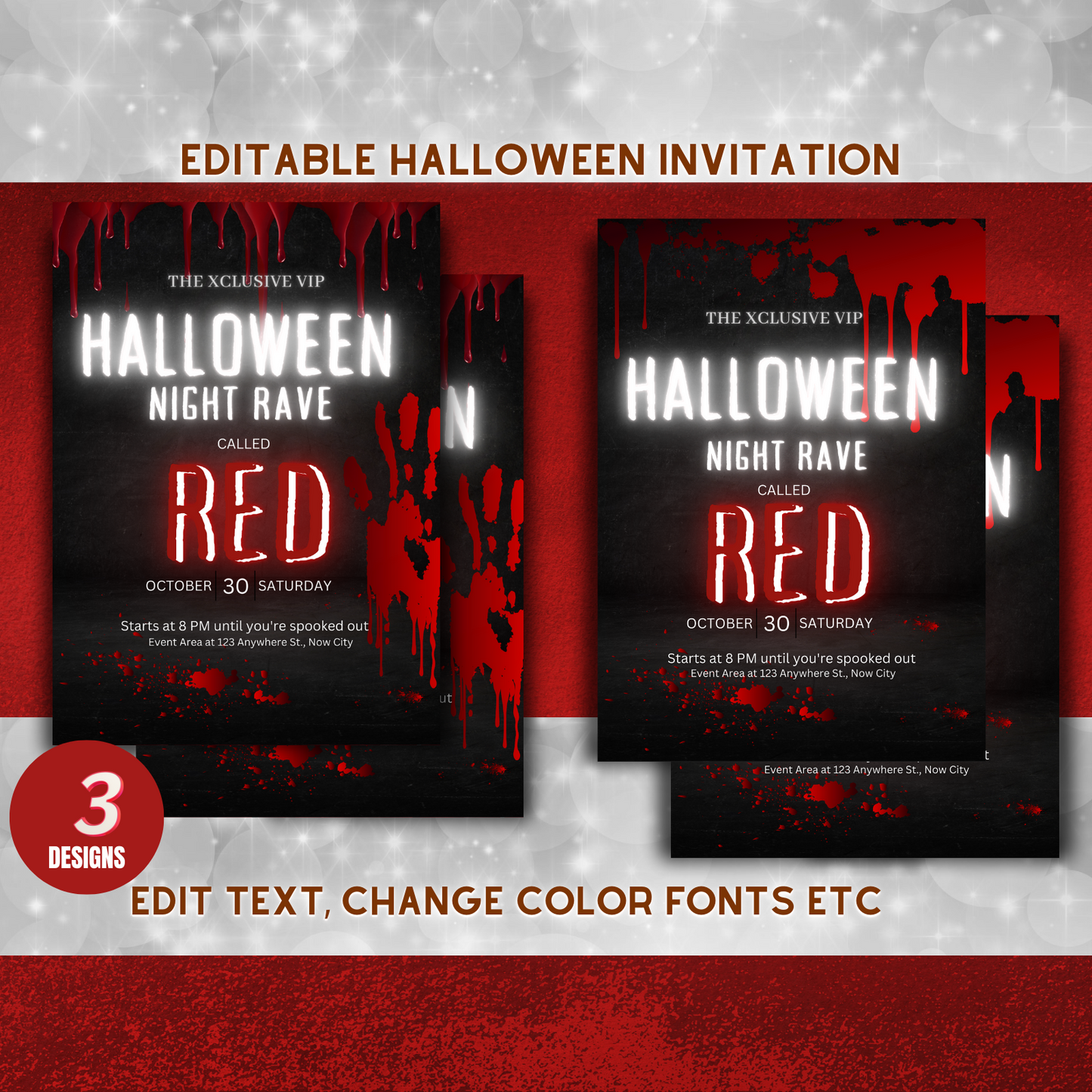 It Bloody Halloween Party Invitation